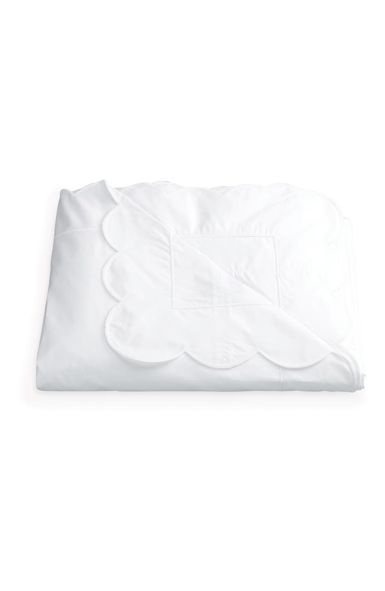 Matouk Butterfield Duvet Cover, Alternate, color, White