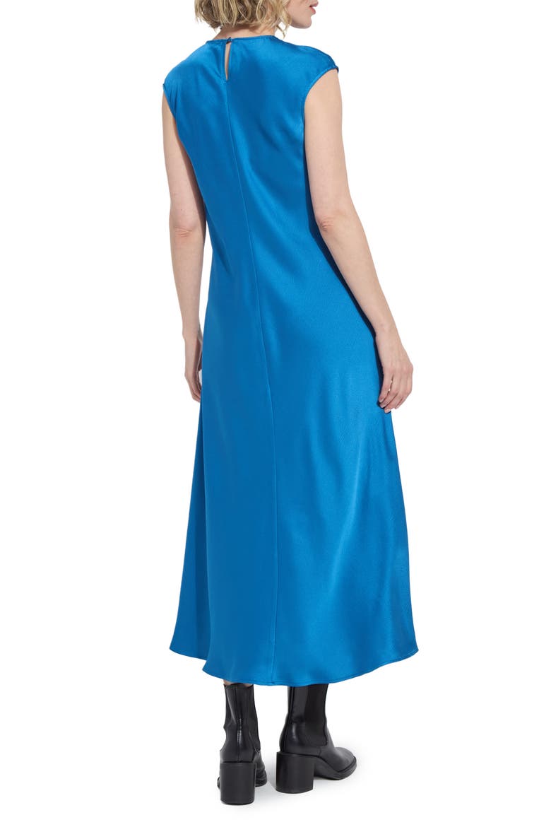 Silvana Bias Cut Stretch Satin Midi Dress, Alternate, color, DP SAPH