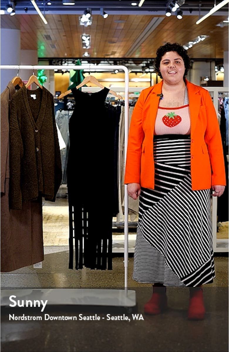 Kaia Fringe Detail Knit Midi Dress, sales video thumbnail