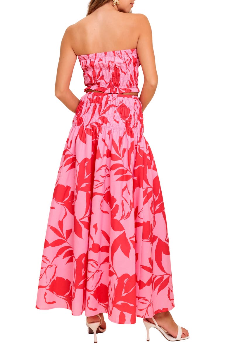 FLYING TOMATO Print Tube Top & Maxi Skirt Set, Alternate, color, 