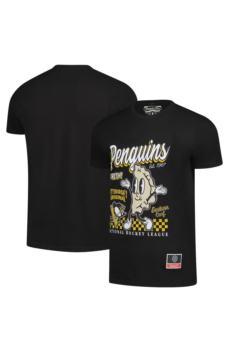 Mitchell & Ness Men's Mitchell & Ness Black Pittsburgh Penguins Local Food T-Shirt, Main, color, 
