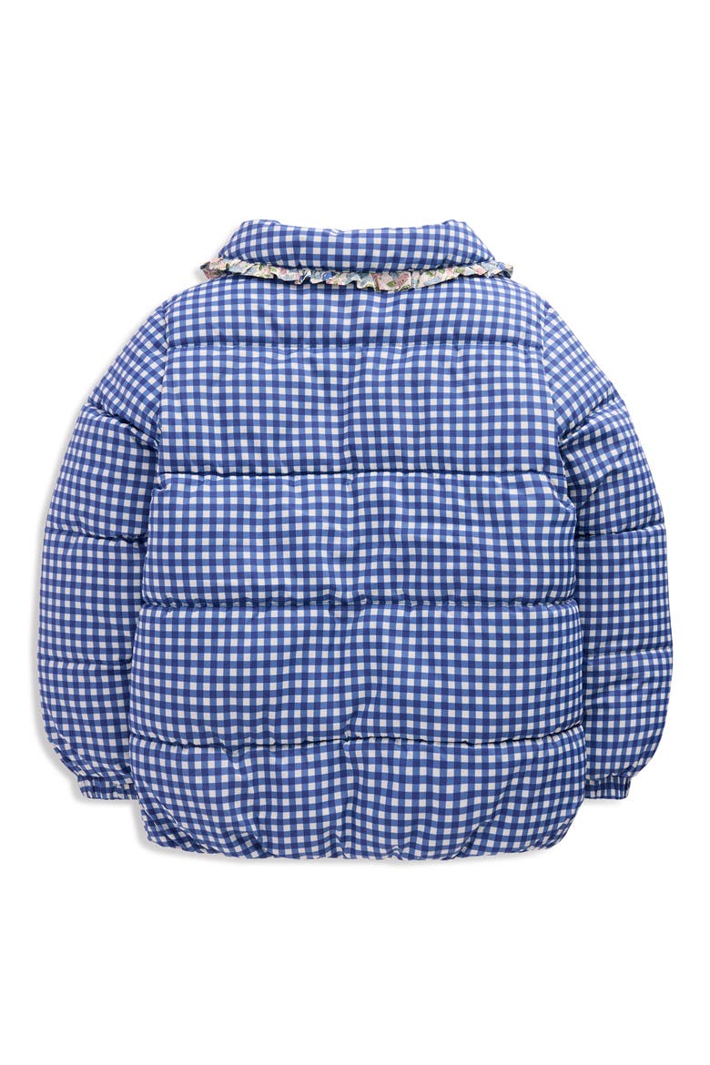 Kids' Padded Gingham Jacket, Alternate, color, BLUE GINGHAM