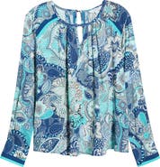 Liverpool Los Angeles Print Keyhole Top