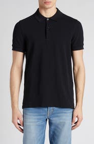 TOM FORD Short Sleeve Cotton Piqué Polo