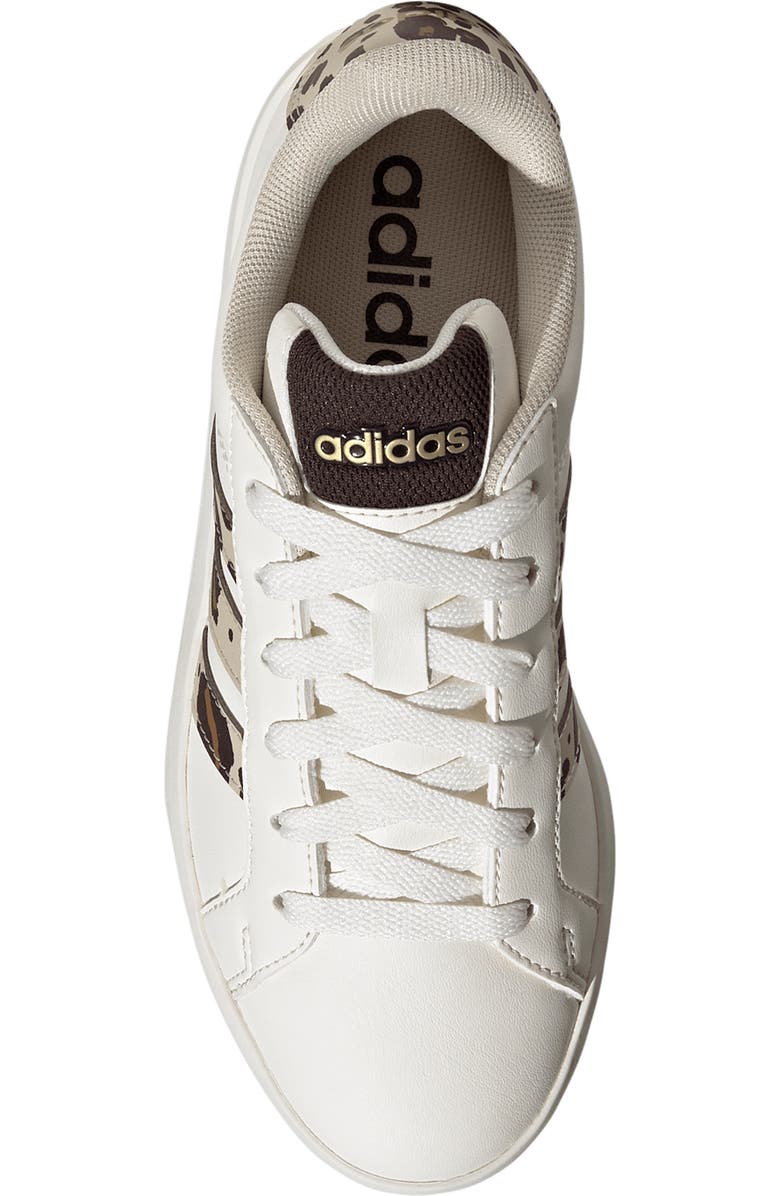 adidas Kids' Grand Court 3.0 Sneaker, Alternate, color, White/ Crystal Linen/ Coffee