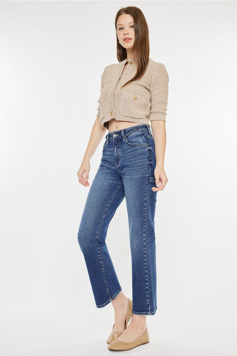 Ashley High Rise True Straight Jeans, Alternate, color, Medium Wash