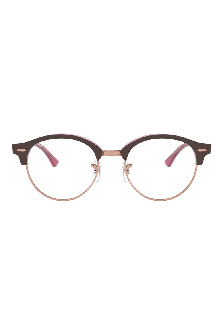 4246V 49mm Optical Glasses, Main, color, PINK BROWN
