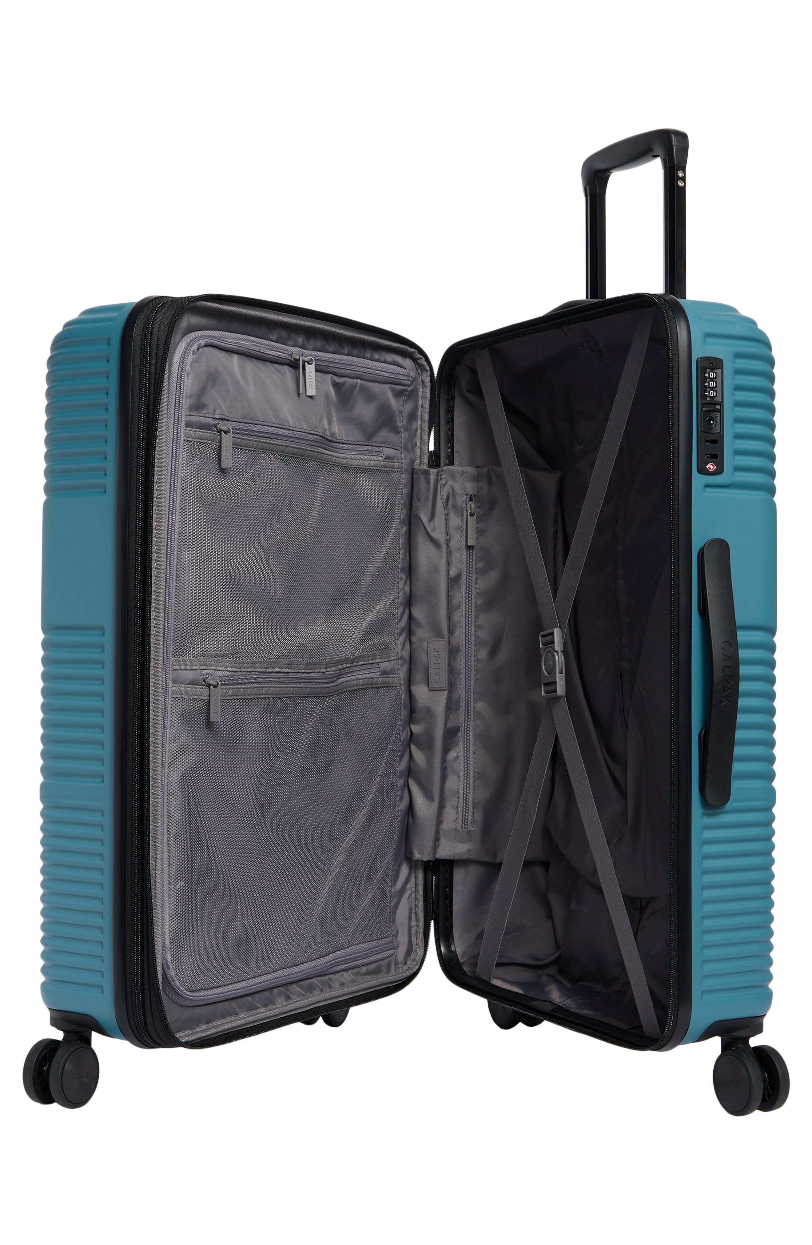 CALPAK Ravia 24-Inch Hardside Spinner Luggage, Alternate, color, Sea Teal