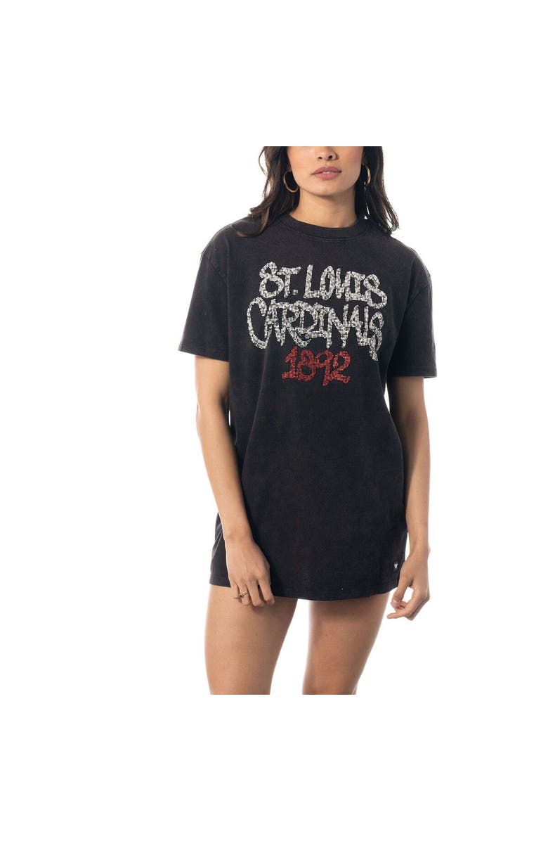 THE WILD COLLECTIVE Women's The Wild Collective Black St. Louis Cardinals T-Shirt Dress, Alternate, color, Black