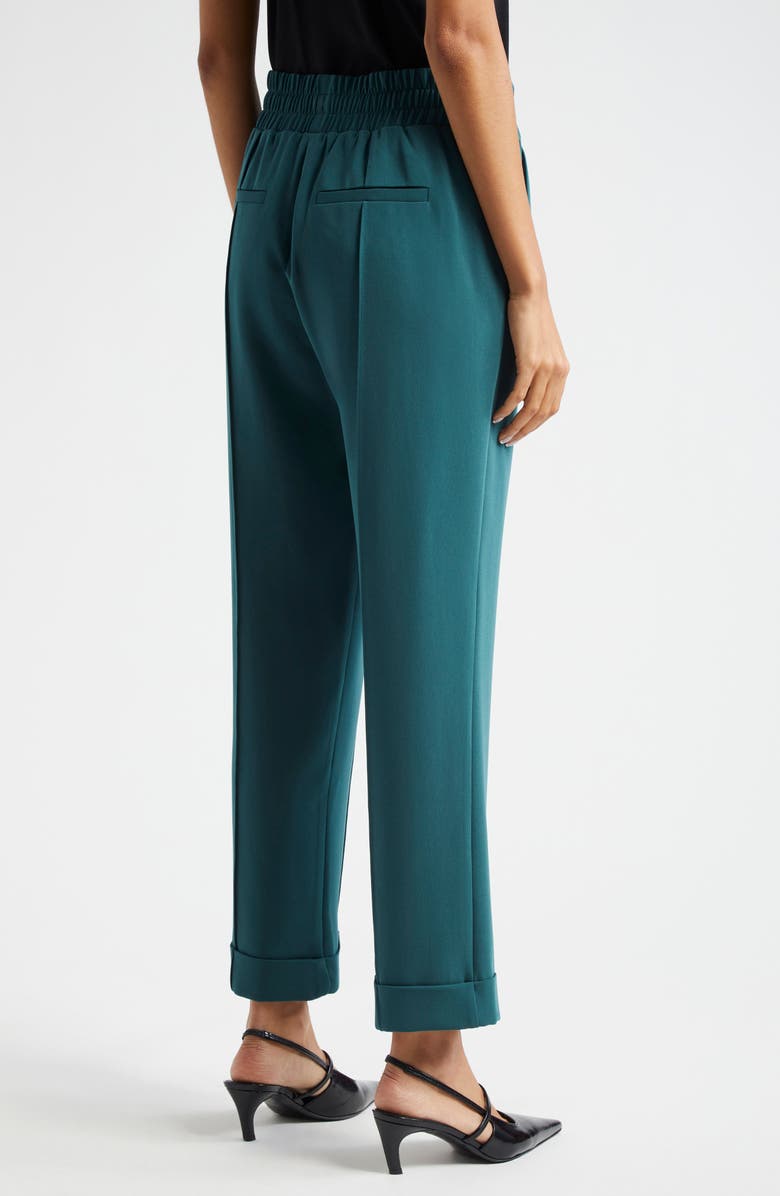 Cinq à Sept Everly Cuffed Ankle Drawstring Pants, Alternate, color, Green Onyx