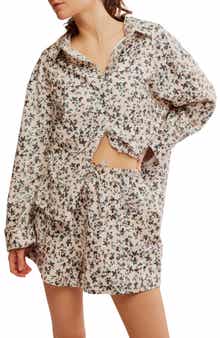 Free People Early Morning Cotton Shorts Pajamas
