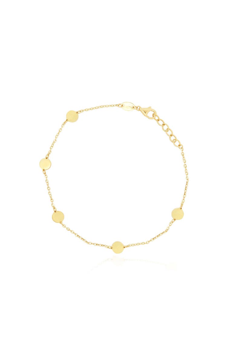 The Lovery Fine Jewelry Golden Disc Chain Bracelet, Main, color, Yellow Gold