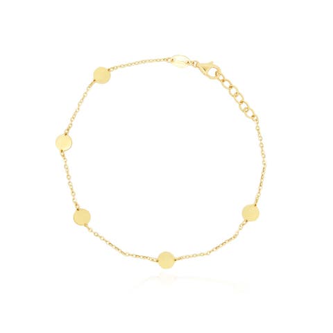 Golden Disc Chain Bracelet