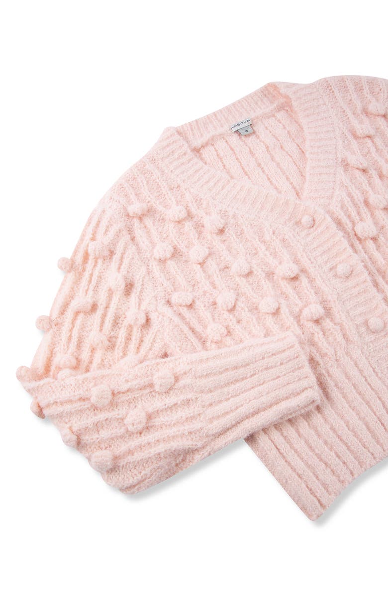 Habitual Kids Kids' Pom Crop Cardigan, Alternate, color, 