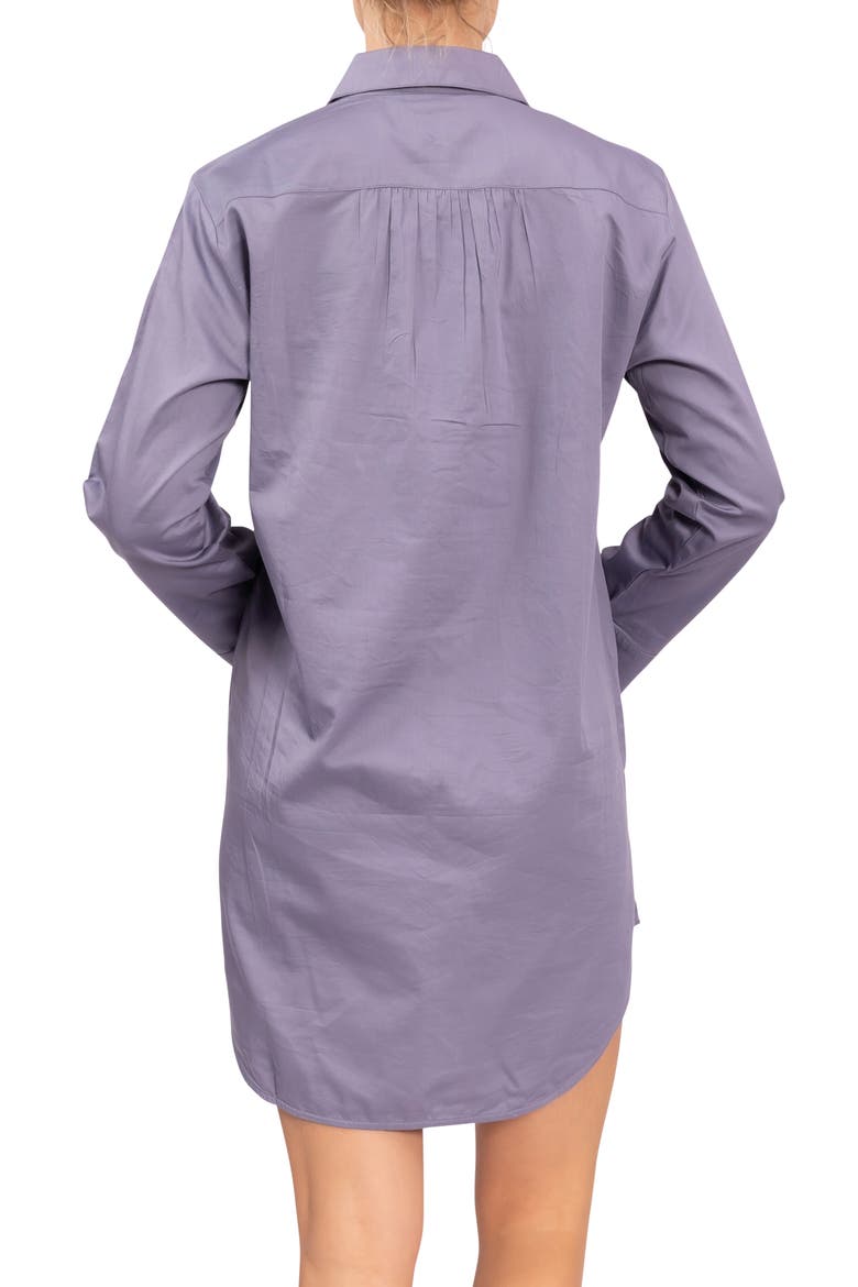 Rick Cotton Sleep Shirt, Alternate, color, VIOLET