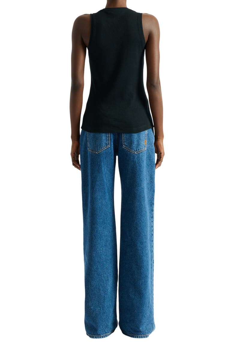 Paris embroidered vest top, Alternate, color, black