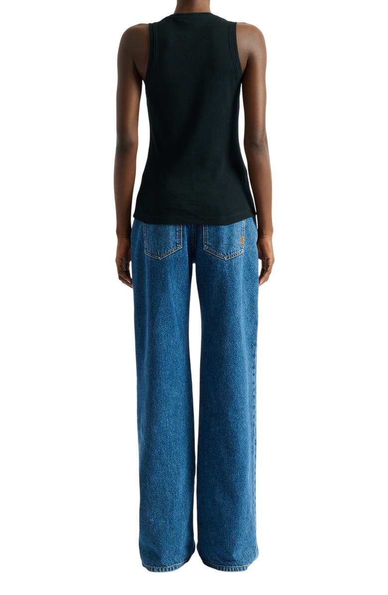 Balmain Paris embroidered vest top, Alternate, color, Black