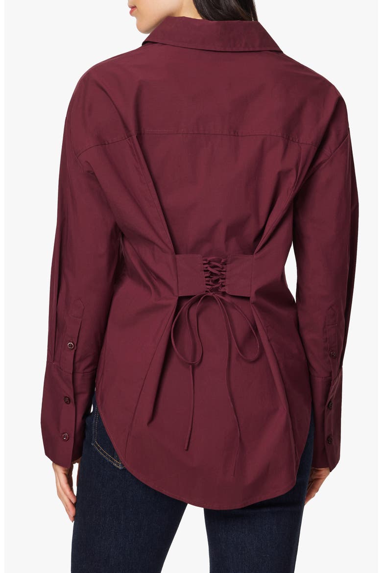 Tie Back Poplin Shirt, Alternate, color, PORT ROYALE
