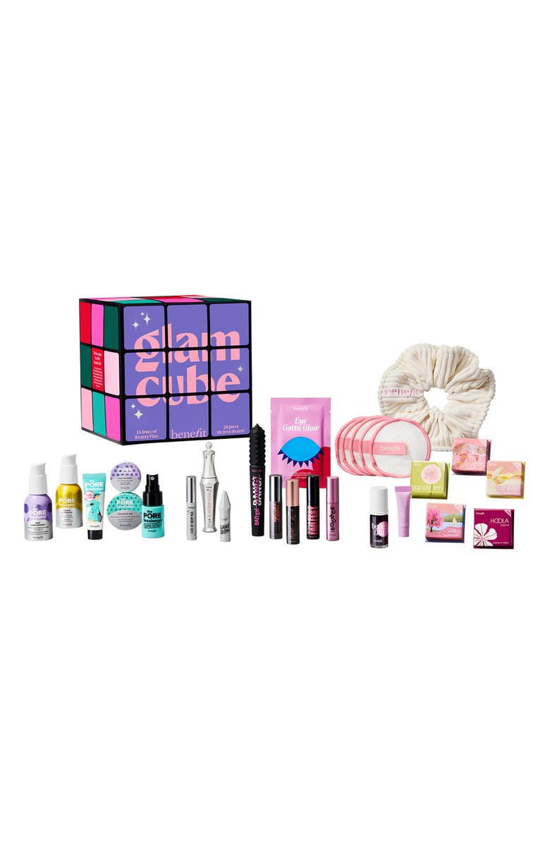 Benefit Cosmetics Glam Cube Holiday Calendar Set $292 Value, Main, color,