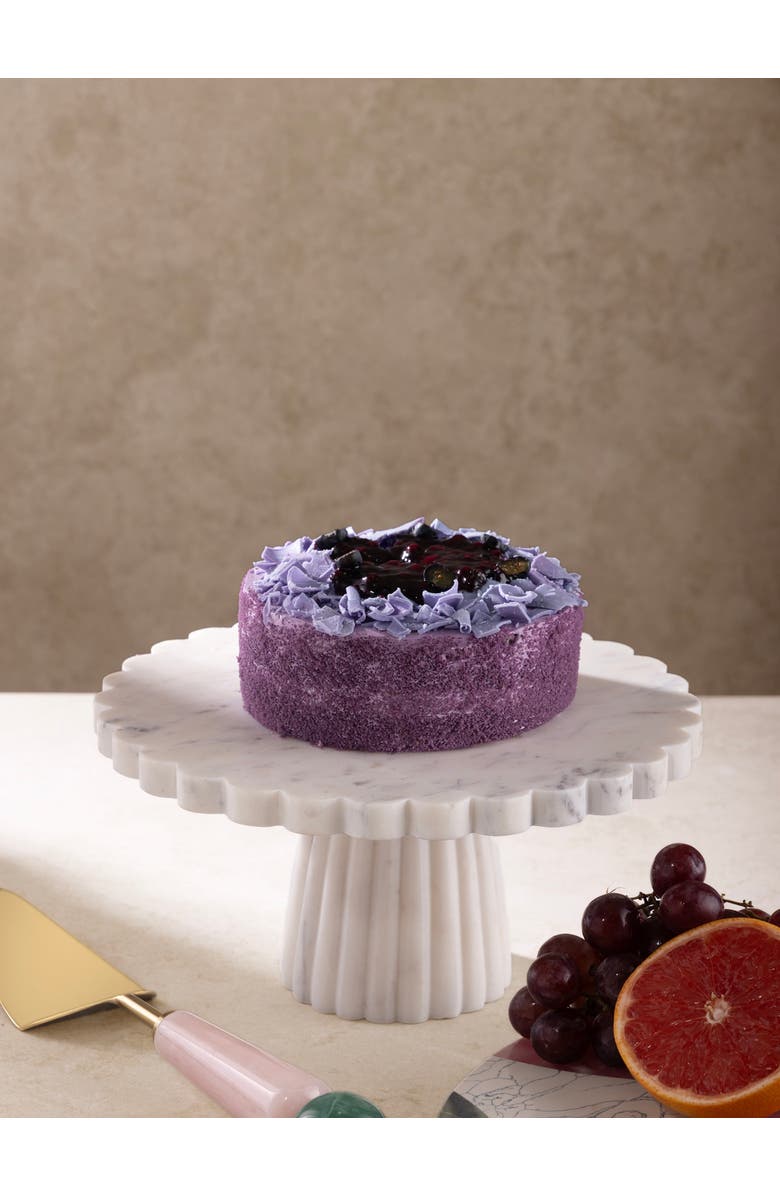 GAURI KOHLI Bobby White Marble Cake Stand, Alternate, color,