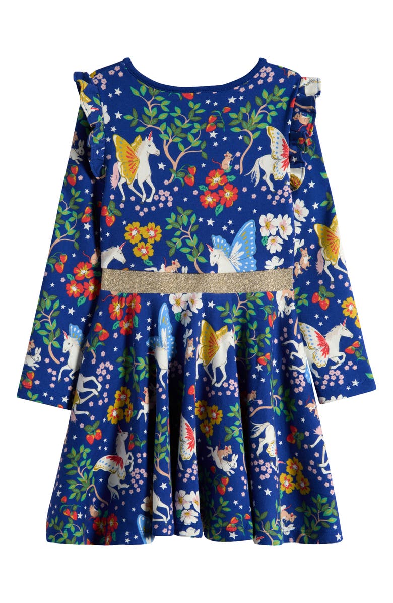 Mini Boden Kids' Mabel Fantasy Print Long Sleeve Cotton Twirly Dress, Alternate, color,