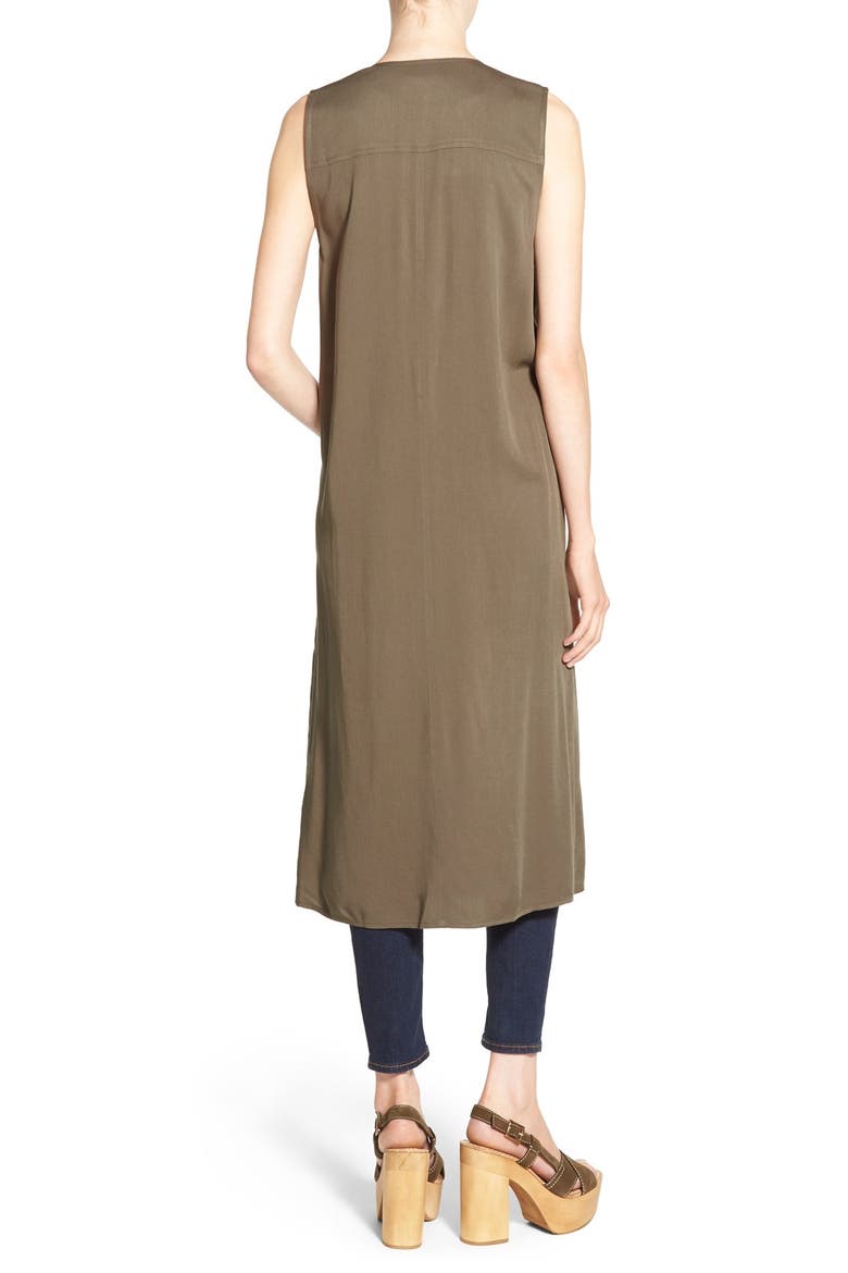 Sleeveless Trench Jacket, Alternate, color, BROWN ACORN