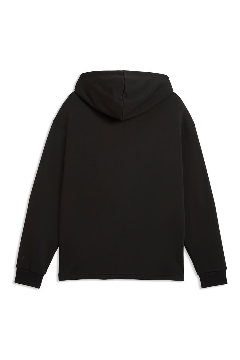 AMF1 Relaxed Fit Logo Graphic Hoodie, Alternate, color, PUMA BLACK
