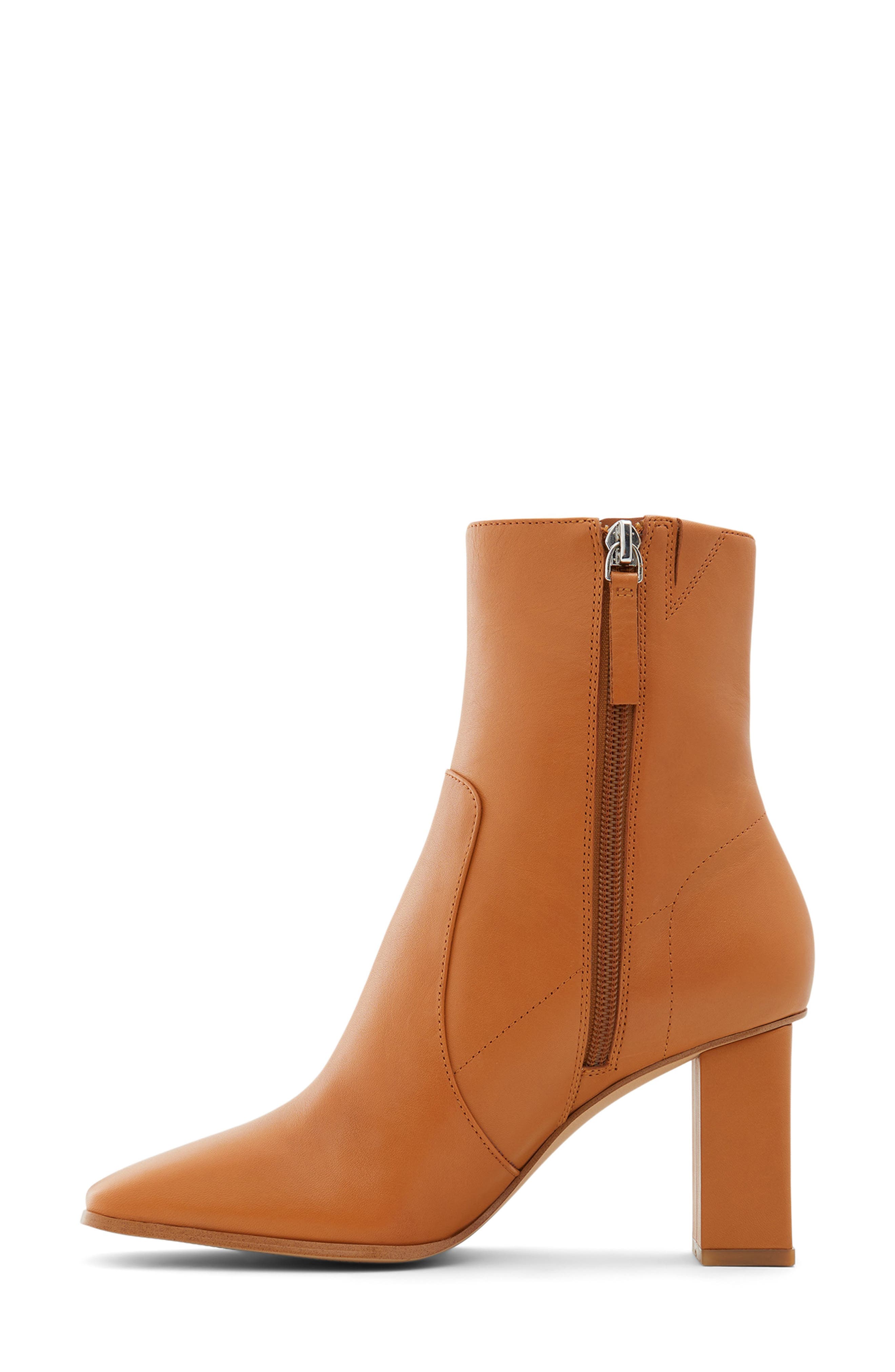 ALDO Theliven Bootie, Alternate, color, Medium Brown Leather