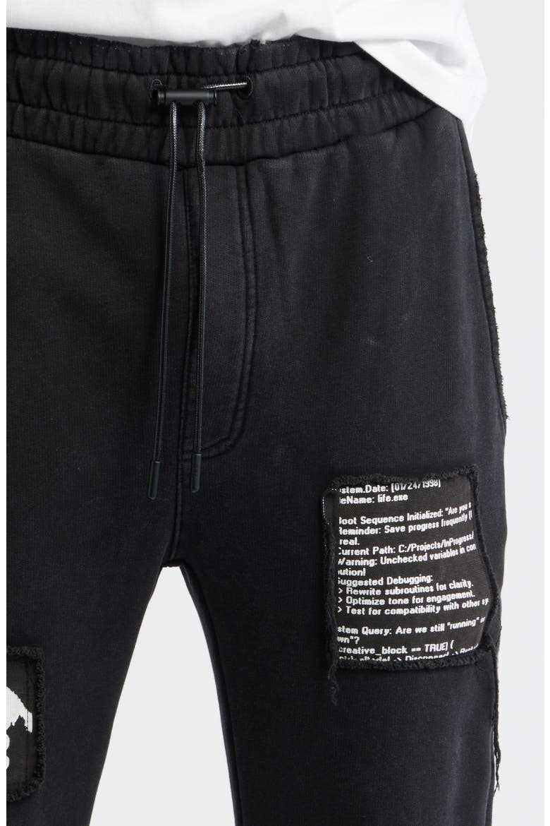 Griffin Vintage Black Wash Wide Leg Sweatpants, Alternate, color, VINTAGE BLACK DIGITAL PATCH