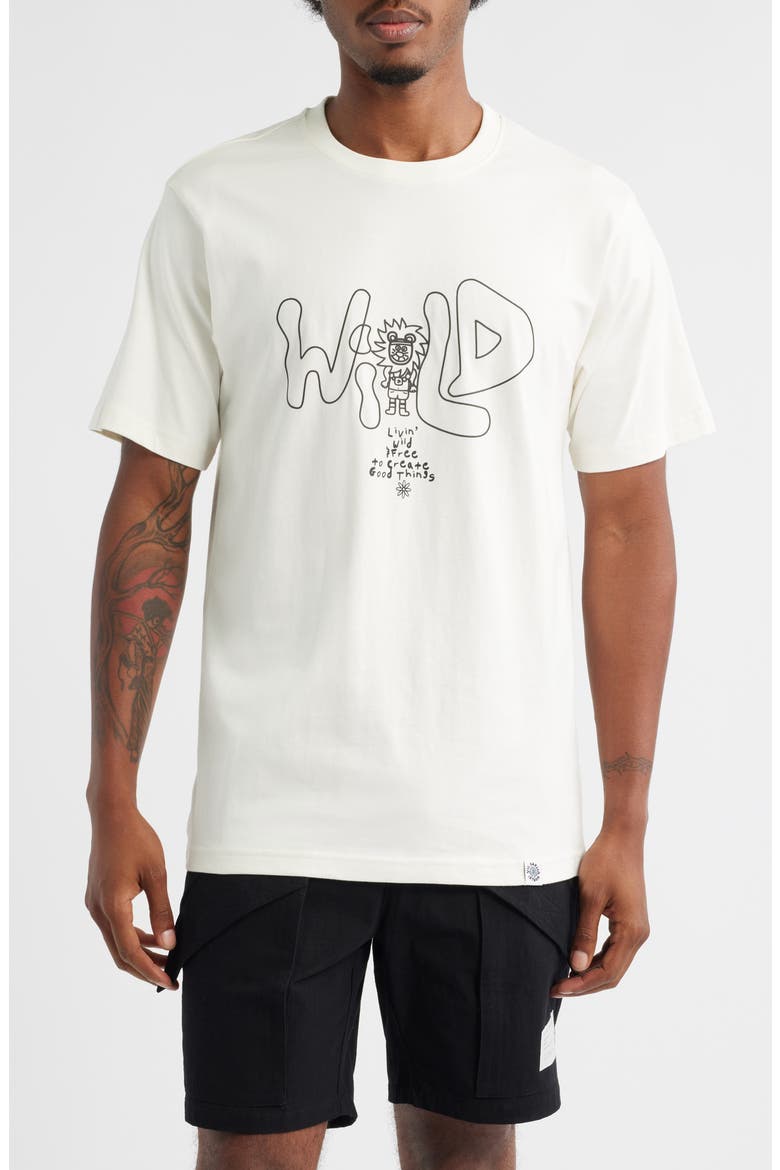 Wild & Free Graphic T-Shirt, Main, color, VANILLA ICE