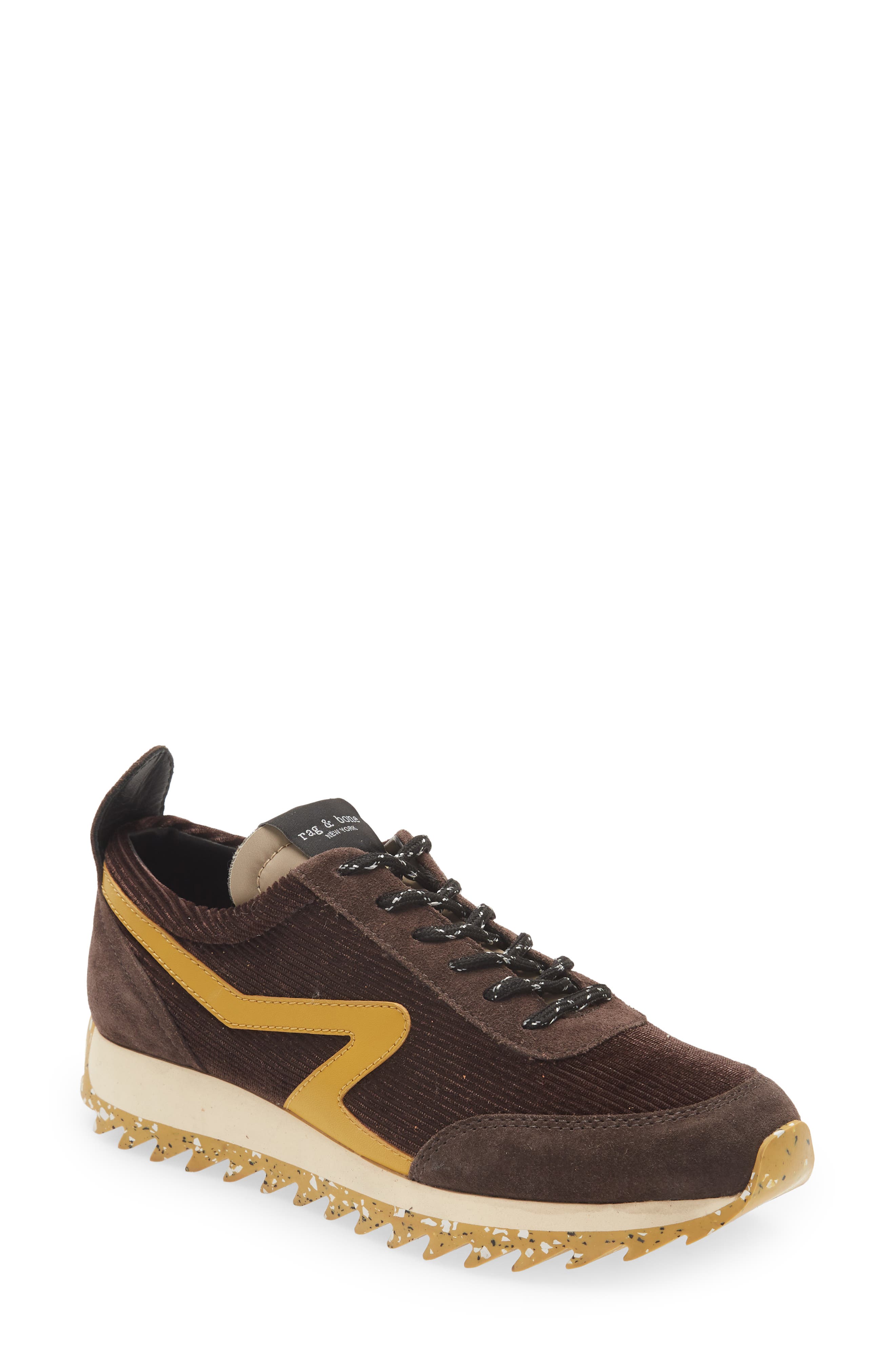 Retro Runner Sneaker, Main, color, DEEP BROWN