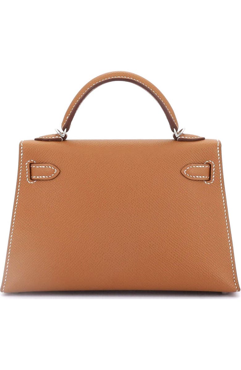 Pre-Owned Hermes Kelly Mini II Bag Brown Epsom with Palladium Hardware 20, Alternate, color,