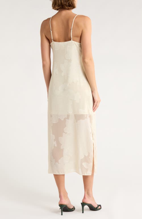 Leith Jacquard Slip Dress In Neutral