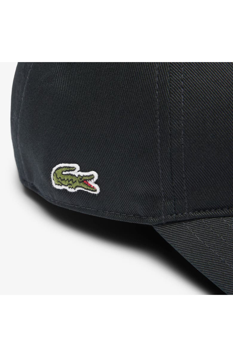 Lacoste Essential Cotton Twill Baseball Cap, Alternate, color, Black