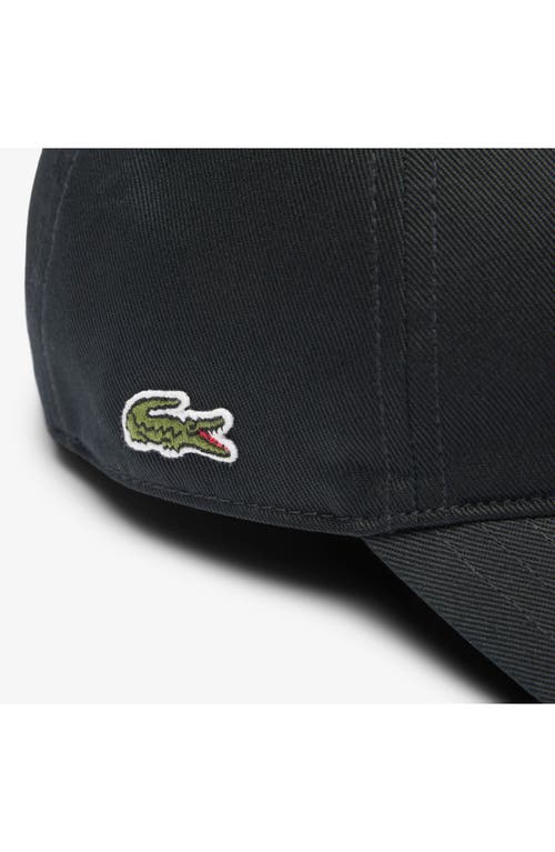 Lacoste Essential Cotton Twill Baseball Cap In Black