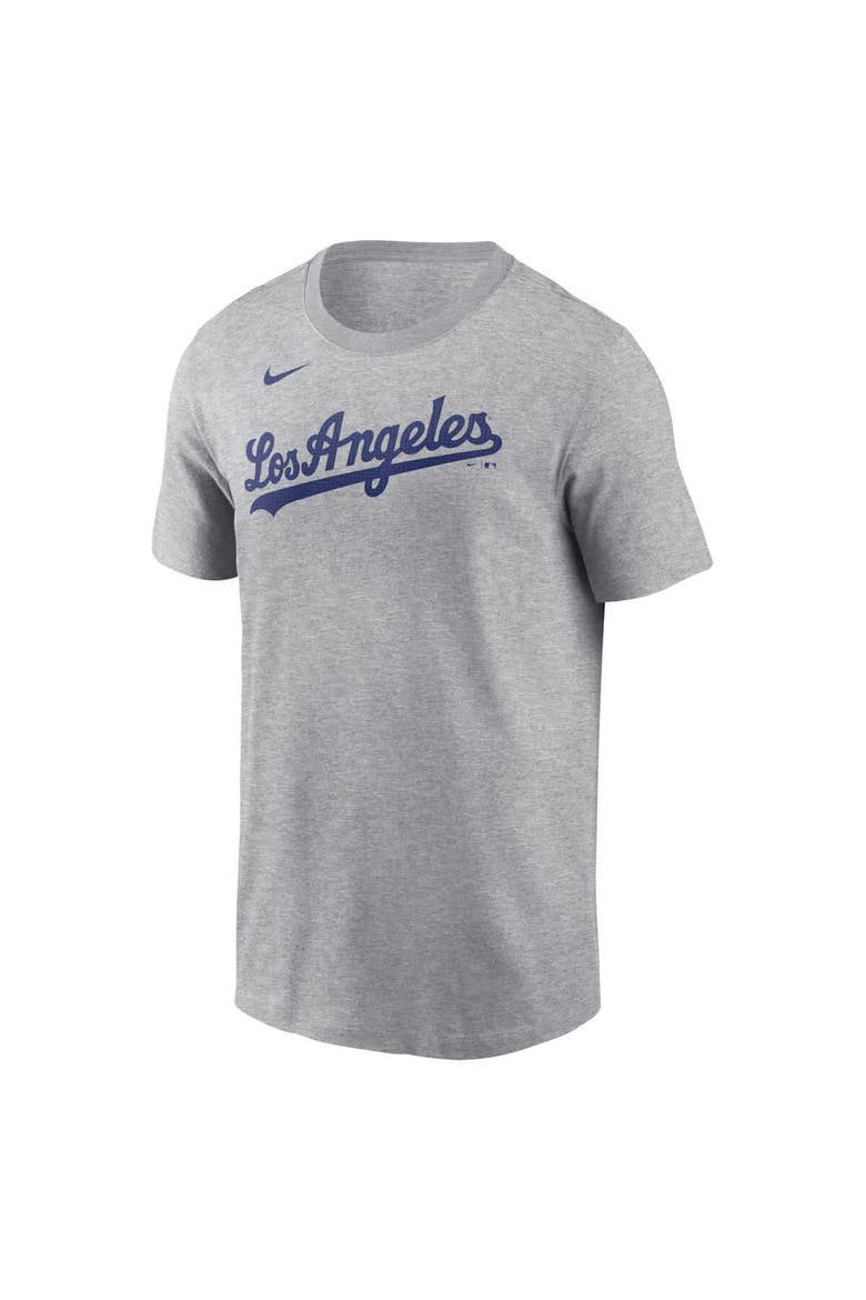 Men's Nike Shohei Ohtani Gray Los Angeles Dodgers 2024 Fuse Name & Number T-Shirt, Alternate, color, Gray