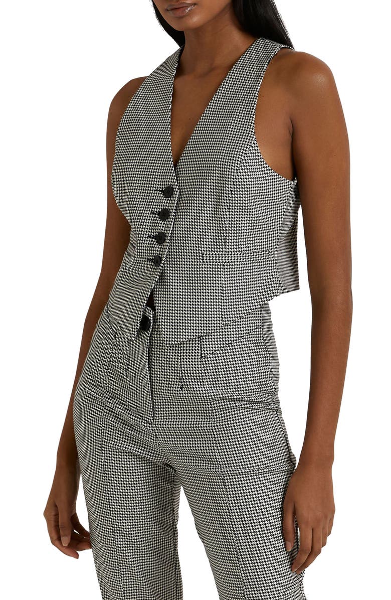 River Island Houndstooth Vest, Main, color, 