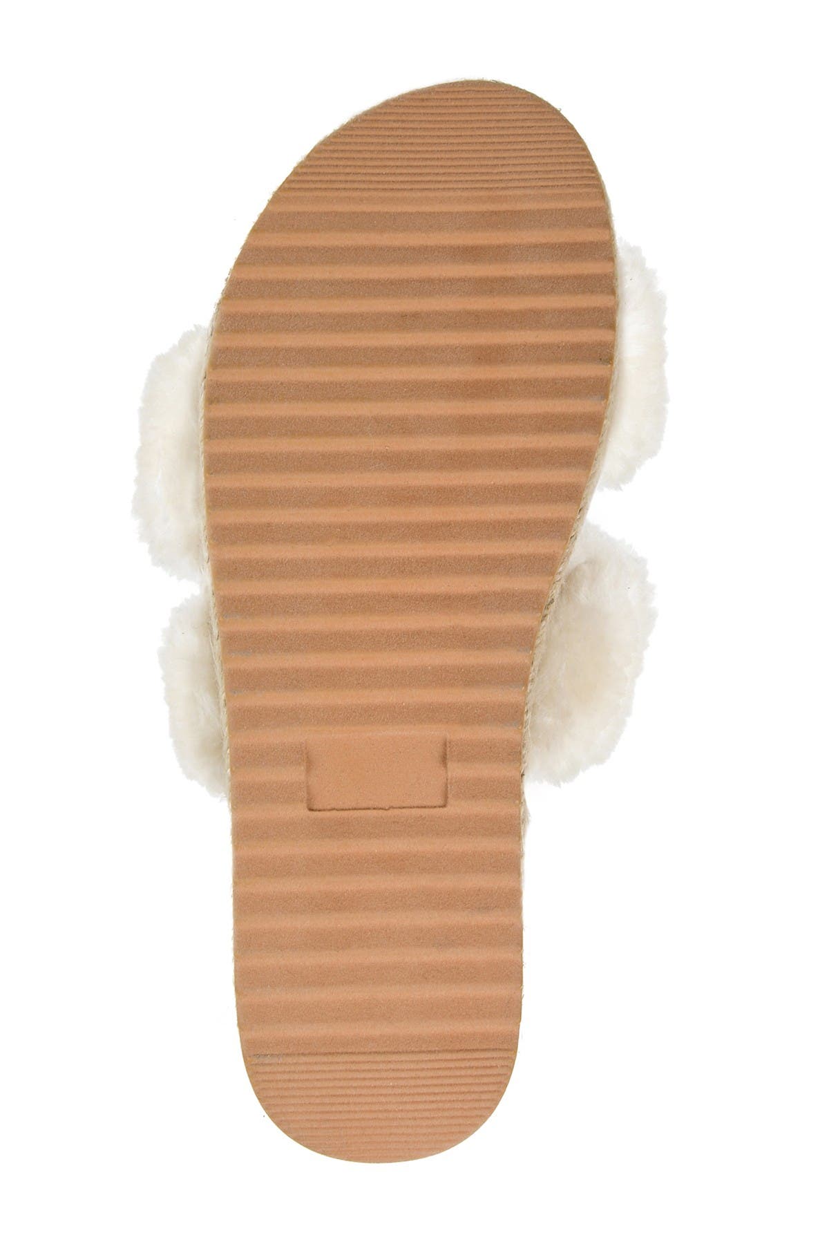 Journee Collection JOURNEE Relaxx Faux Fur Slipper, Alternate, color, Ivory