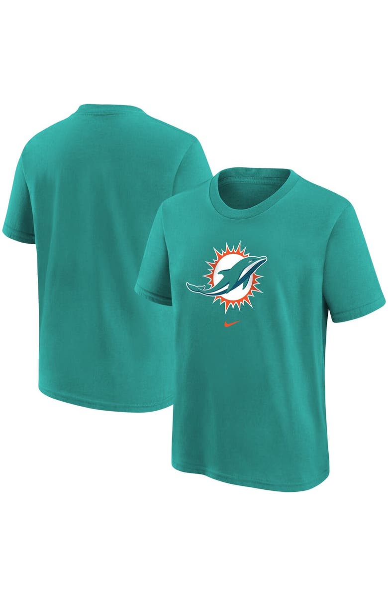 Nike Youth Nike Aqua Miami Dolphins Logo T-Shirt, Main, color, Aqua