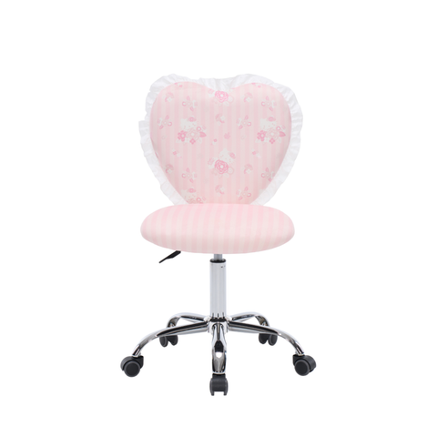 Hello Kitty Floral Heart Vanity Chair with Ruffles