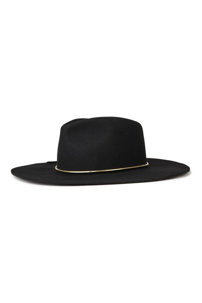 Irene Felted Wool Fedora, Main, color, BLACK