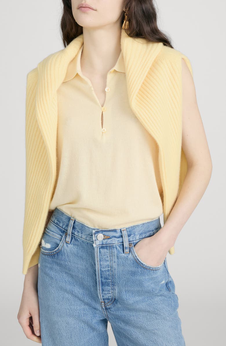 FRAME The Cashmere Tank, Alternate, color, Lemon