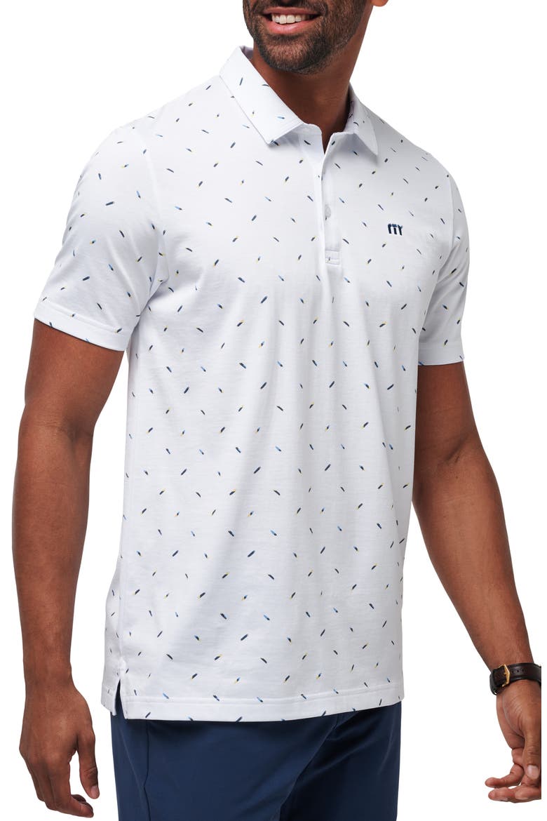 Sun Dip Cotton Blend Polo, Alternate, color, WHITE