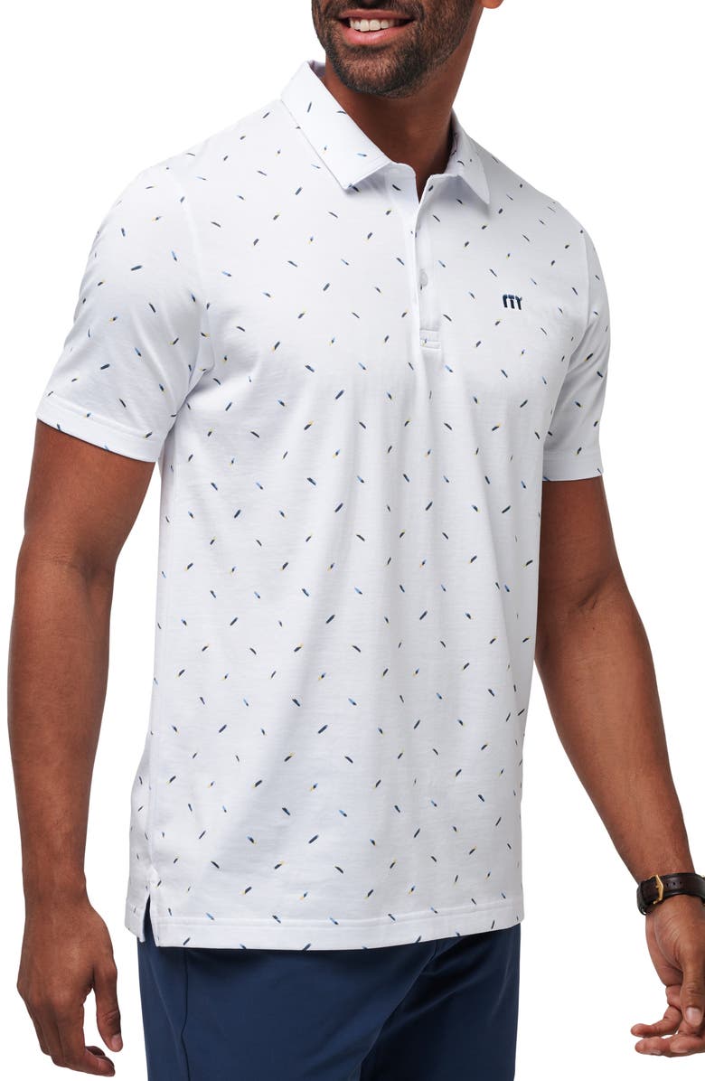 TravisMathew Sun Dip Cotton Blend Polo, Alternate, color, White