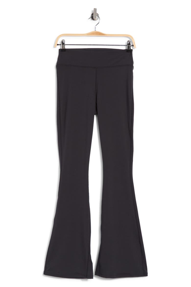 Declan High Waist Flare Leggings, Main, color, BLACK