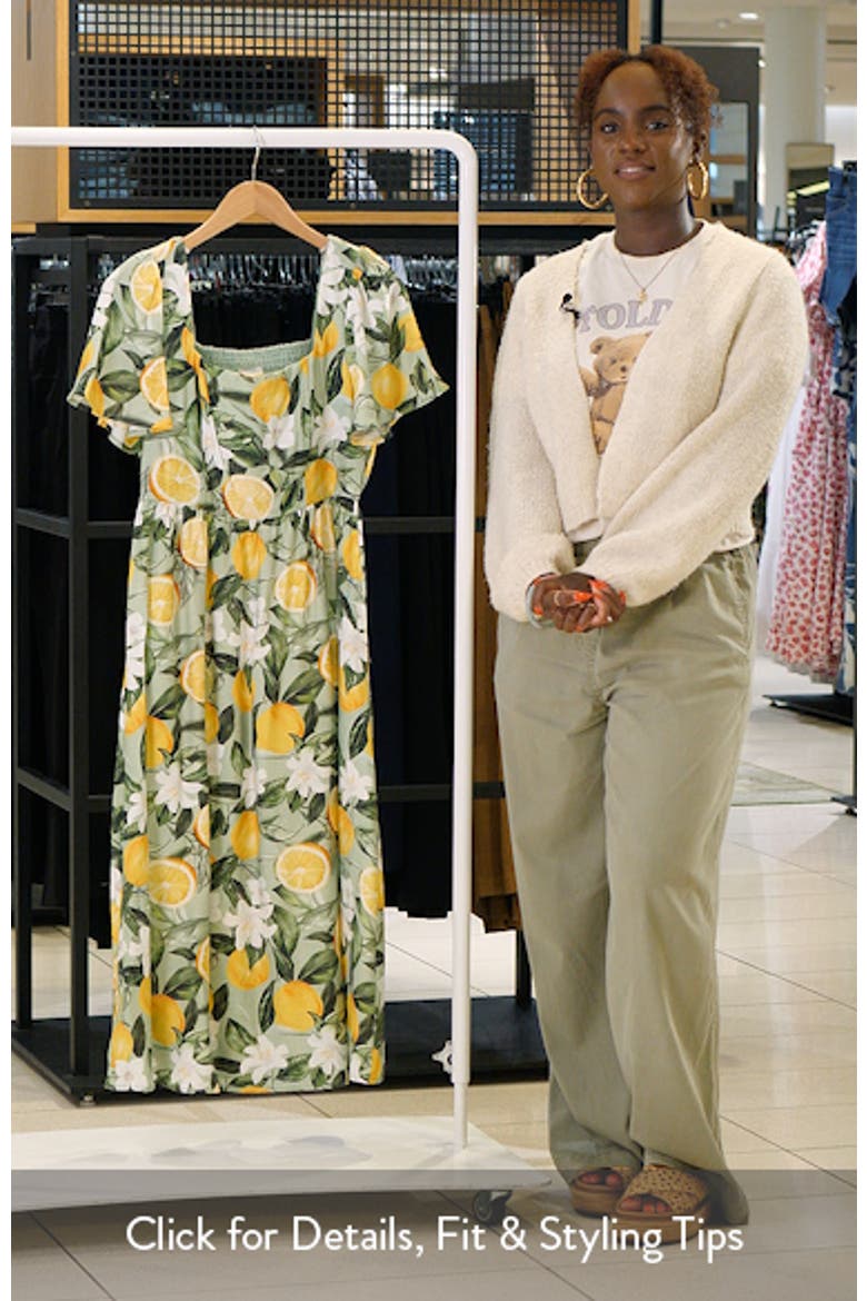 Kailany Lemon Fit-and-Flare Midi Dress video