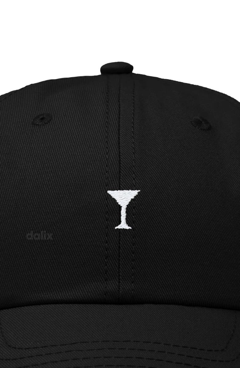 Dalix Lil Martini Dad Cap, Alternate, color, Black