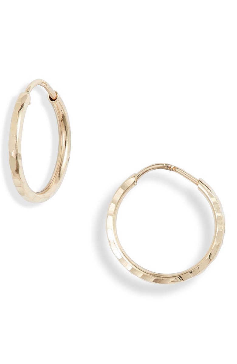 Bony Levy 14K Gold Hammered Hoop Earrings, Main, color, 