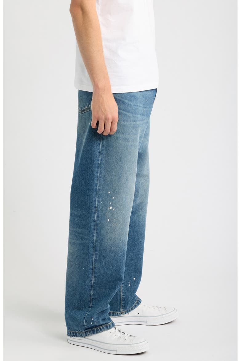Landon Tapered Leg Jeans, Alternate, color, BLUE (DESTROY WASH, SPLATTER)