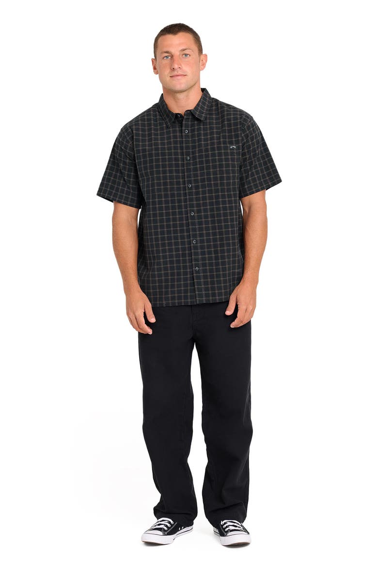 Vista Striped Short Sleeve Shirt, Alternate, color, PHANTOM